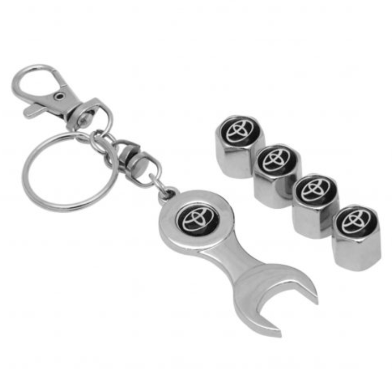 SET X 4 TAPAS PARA VÁLVULAS + LLAVE DE LUJO