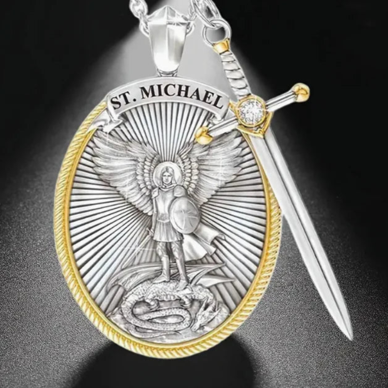 COLLAR DE PROTECCIÓN ARCÁNGEL SAN MIGUEL + CAJA DE REGALO