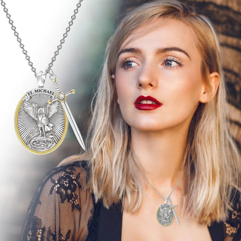 COLLAR DE PROTECCIÓN ARCÁNGEL SAN MIGUEL + CAJA DE REGALO