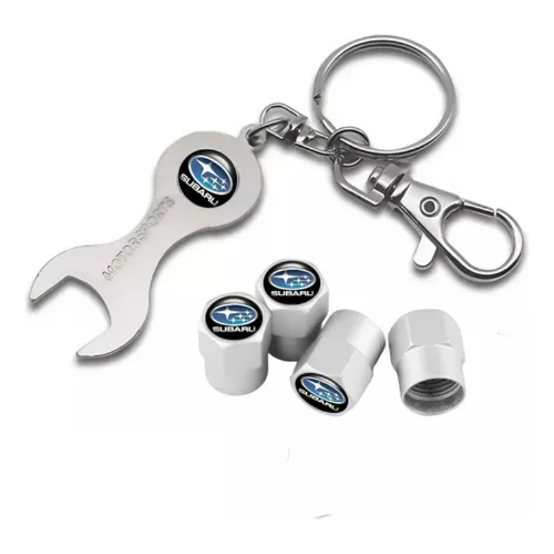 SET X 4 TAPAS PARA VÁLVULAS + LLAVE DE LUJO