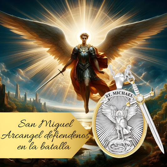 COLLAR DE PROTECCIÓN ARCÁNGEL SAN MIGUEL + CAJA DE REGALO