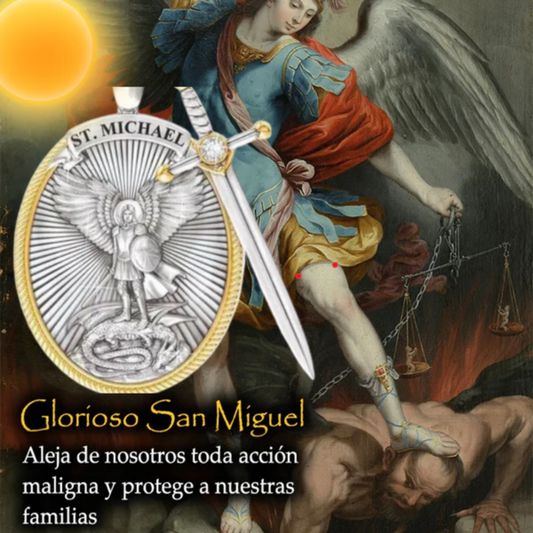 COLLAR DE PROTECCIÓN ARCÁNGEL SAN MIGUEL + CAJA DE REGALO